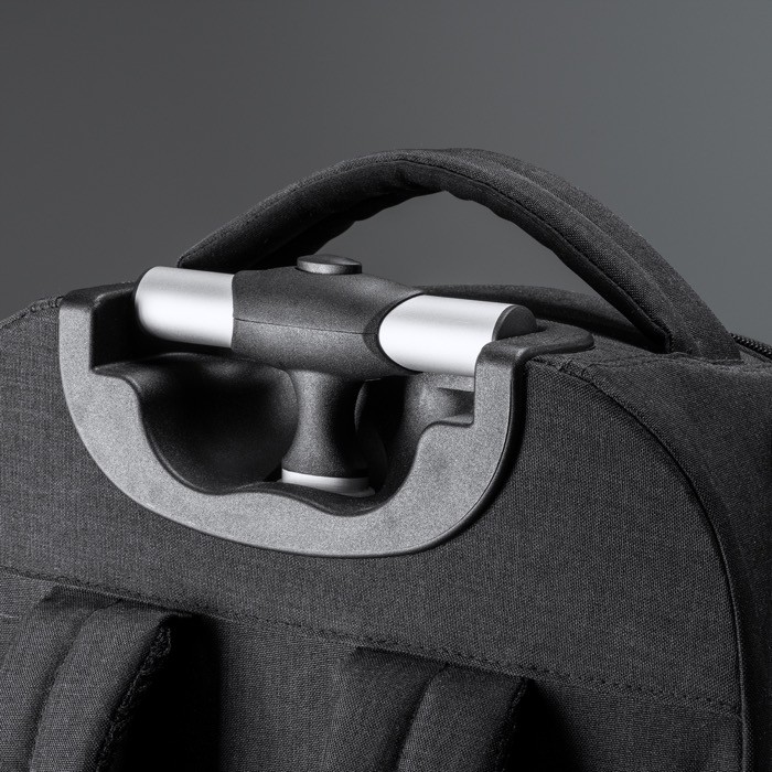 Trolley que se convierte en mochila de poliéster 300D para PC 17” color negro vista detalle 1