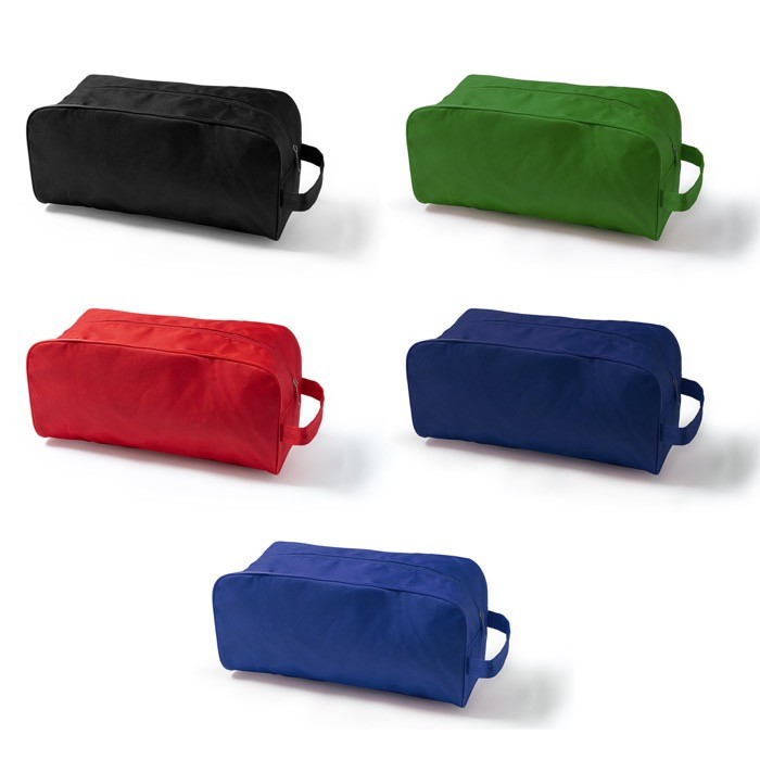 Zapatillero de poliéster con práctica asa de transporte color rojo vista detalle 3