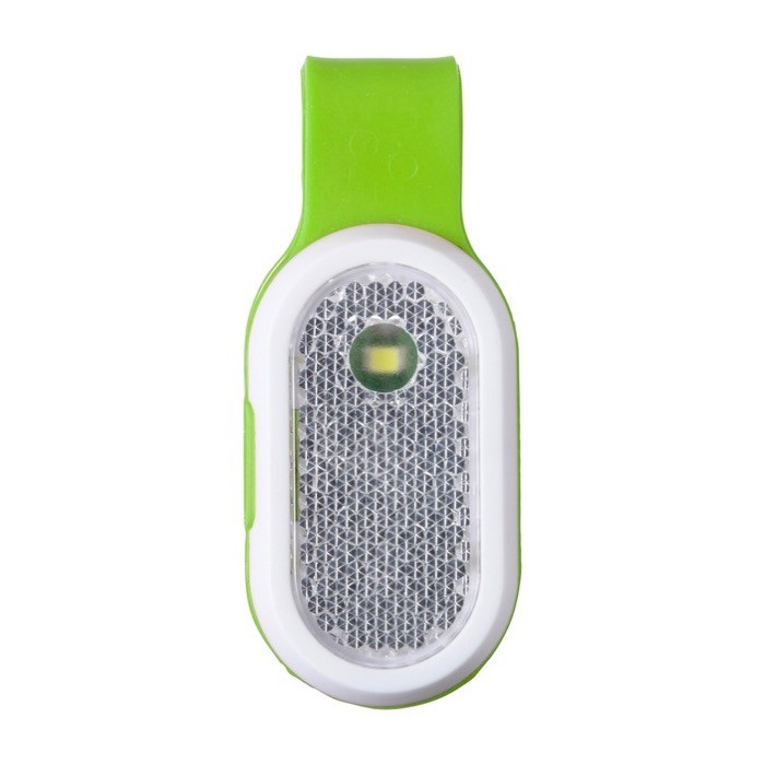 Luz reflectante para deportes en el exterior con clip de imán color verde claro segunda vista