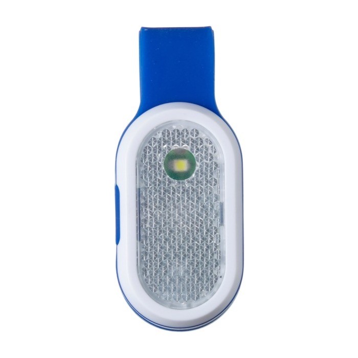 Luz reflectante para deportes en el exterior con clip de imán color azul tercera vista