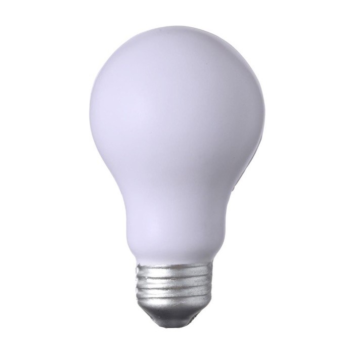 Antiestrés en forma de bombilla de luz para personalizar color blanco primera vista