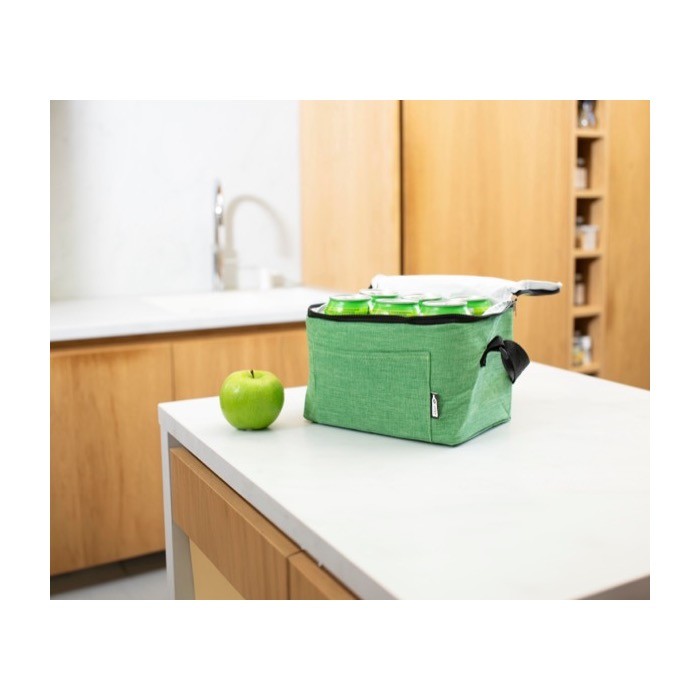 Bolsa nevera de poliéster para 6 latas con correa ajustable séptima vista Bolsa nevera de poliéster para 6 latas con correa ajustable séptima vista