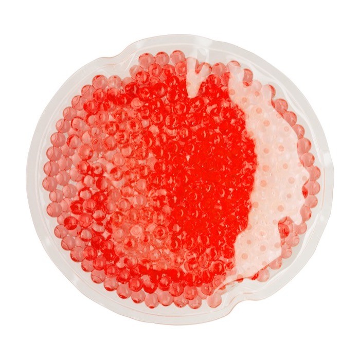 Parche circular de perlas de agua para enfriar o calentar color rojo primera vista Parche circular de perlas de agua para enfriar o calentar color rojo primera vista