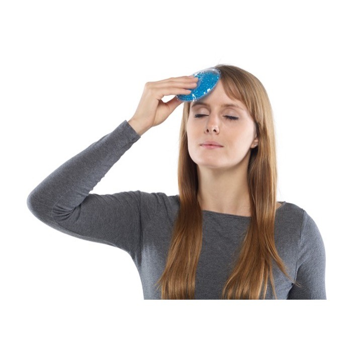 Parche circular de perlas de agua para enfriar o calentar color azul claro segunda vista Parche circular de perlas de agua para enfriar o calentar color azul claro segunda vista