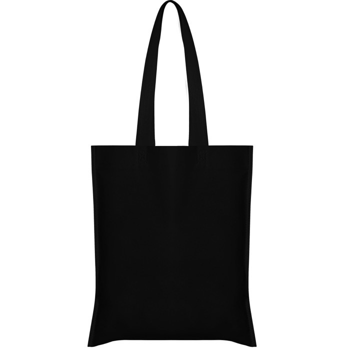 Bolsa non-woven con asas largas termoselladas y resistencia 6kg color negro segunda vista