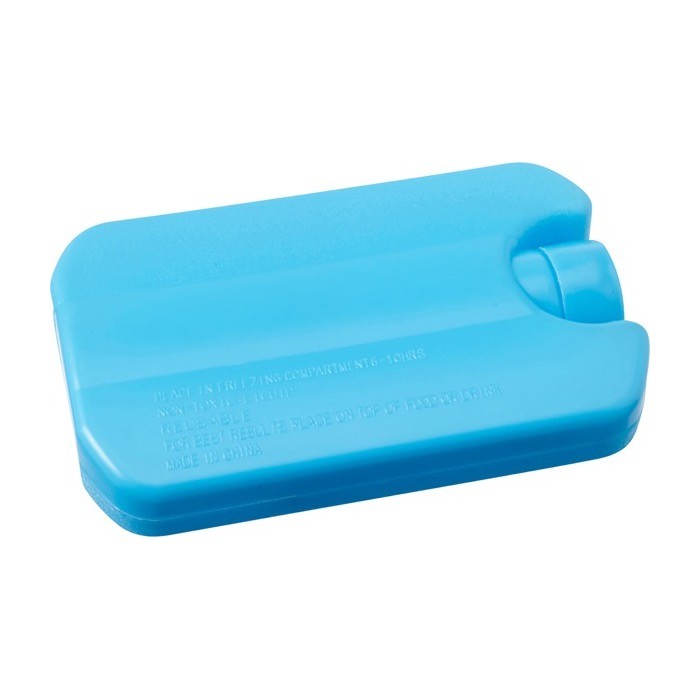 Acumulador de frío reutilizable con gel de enfriamiento color azul claro primera vista