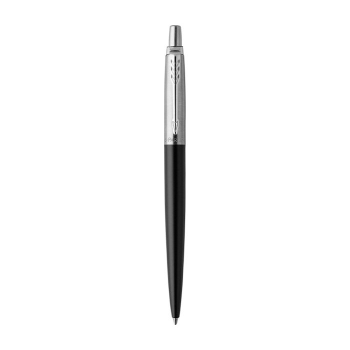 Bolígrafo de acero inoxidable Parker Jotter Core tinta azul color negro cuarta vista Bolígrafo de acero inoxidable Parker Jotter Core tinta azul color negro cuarta vista