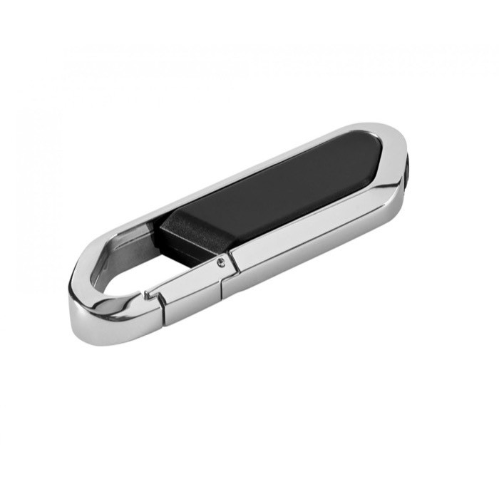 USB con mosquetón color negro