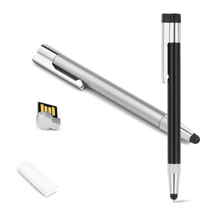 Bolígrafo usb publicitario con puntero en caja