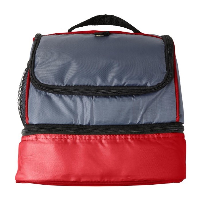 Bolsa térmica de poliéster con nevera en la parte inferior color rojo primera vista Bolsa térmica de poliéster con nevera en la parte inferior color rojo primera vista