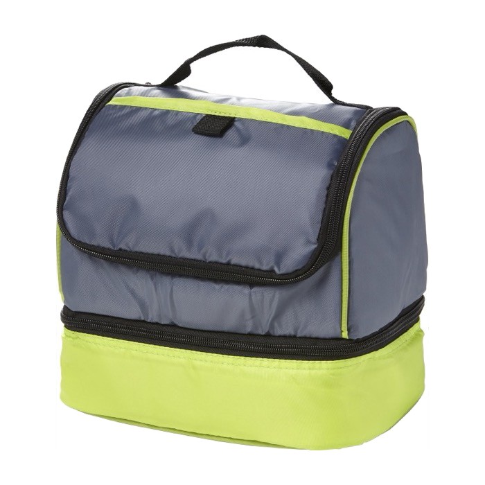 Bolsa térmica de poliéster con nevera en la parte inferior segunda vista Bolsa térmica de poliéster con nevera en la parte inferior segunda vista