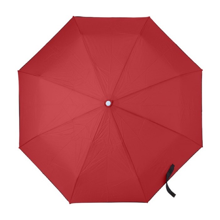 Paraguas plegable automático con funda color rojo primera vista