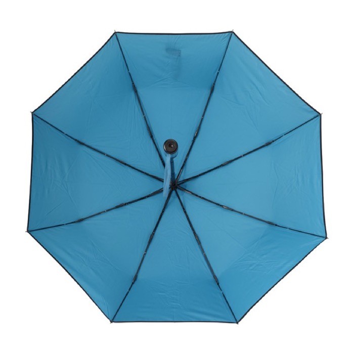 Paraguas plegable automático con funda color azul claro tercera vista