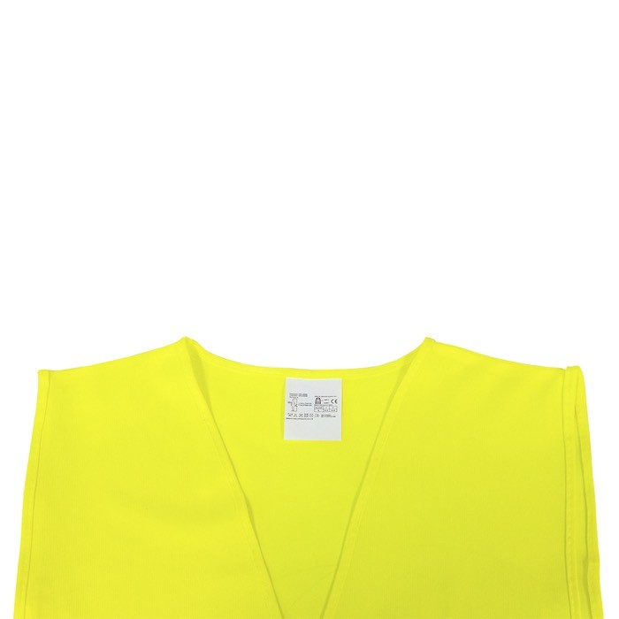 Chaleco reflectante de alta visibilidad homologado para adultos color amarillo quinta vista