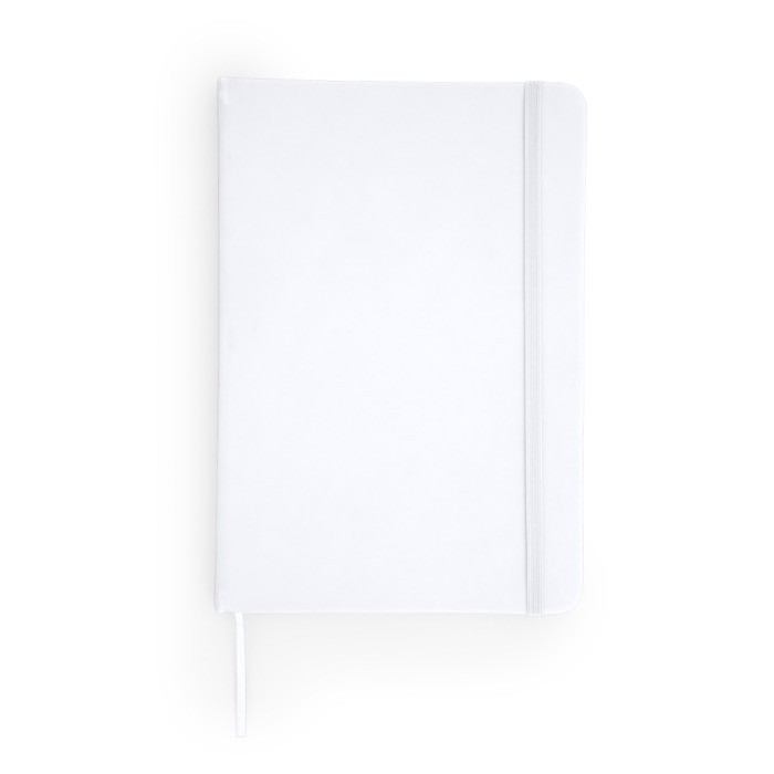 Bloc de notas con tapa rígida de polipel y marcapáginas A5 hojas lisas color blanco segunda vista