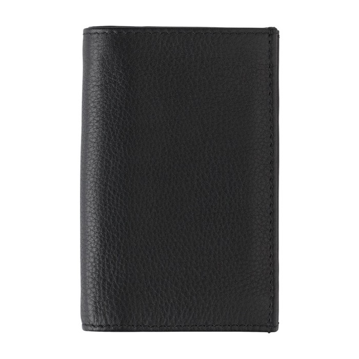 Billetero y tarjetero de piel de cabra con tecnología RFID color negro segunda vista Billetero y tarjetero de piel de cabra con tecnología RFID color negro segunda vista