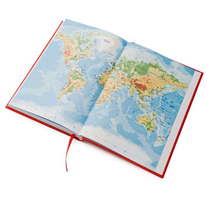 Agenda con tapa acolchada con relieve y marcapáginas A5 color rojo vista detalle 3 Agenda con tapa acolchada con relieve y marcapáginas A5 color rojo vista detalle 3