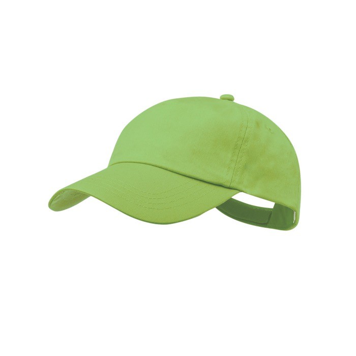Gorra de algodón de 5 paneles con cierre de velcro en varios colores color verde pastel primera vista