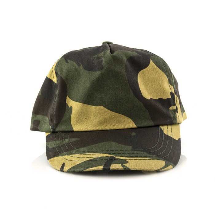 Gorra de 5 paneles de algodón y poliéster con diseño de camuflaje color camouflage tercera vista