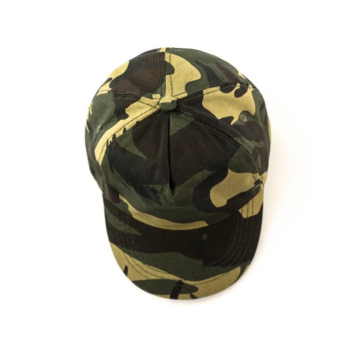 Gorra de 5 paneles de algodón y poliéster con diseño de camuflaje color camouflage primera vista