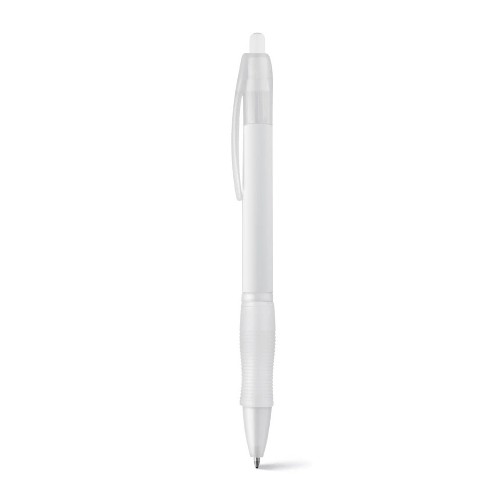 Bolígrafo económico merchandising blanco Bolígrafo económico merchandising blanco