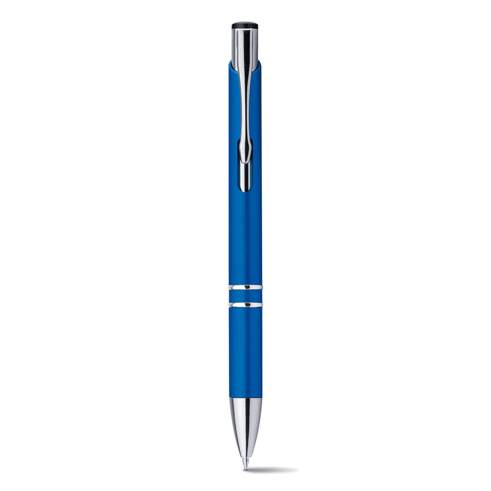 Bolígrafos metálicos personalizados color azul Bolígrafos metálicos personalizados color azul