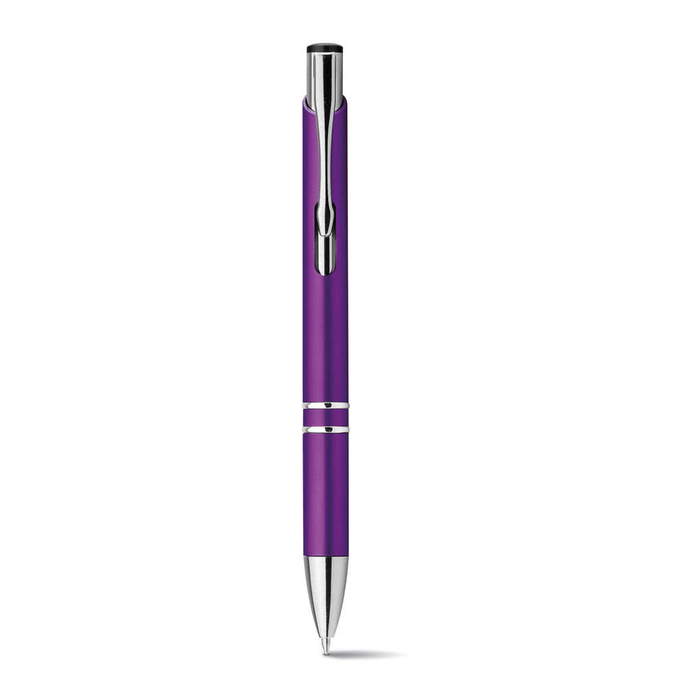 Bolígrafos metálicos personalizados color violeta Bolígrafos metálicos personalizados color violeta