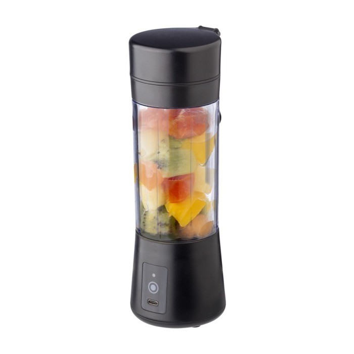 Batidora eléctrica portátil con conector USB-C y 6 cuchillas color negro segunda vista Batidora eléctrica portátil con conector USB-C y 6 cuchillas color negro segunda vista