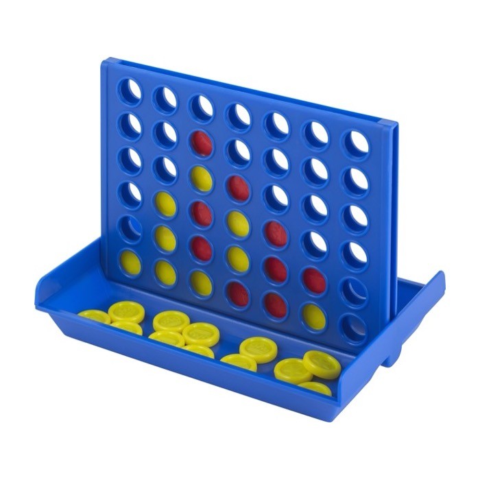 Juego cuatro en raya de plástico rojo y amarillo con fichas en bolsas primera vista Juego cuatro en raya de plástico rojo y amarillo con fichas en bolsas primera vista