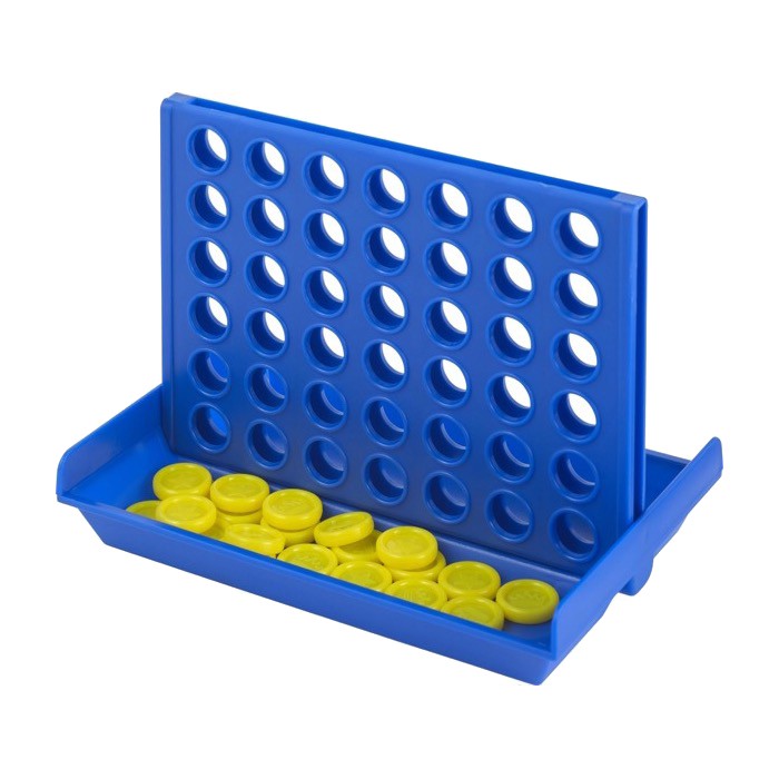 Juego cuatro en raya de plástico rojo y amarillo con fichas en bolsas segunda vista Juego cuatro en raya de plástico rojo y amarillo con fichas en bolsas segunda vista