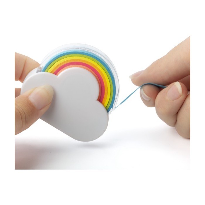 Dispensador en forma de nube de cinta para marcar de distintos colores color blanco quinta vista Dispensador en forma de nube de cinta para marcar de distintos colores color blanco quinta vista