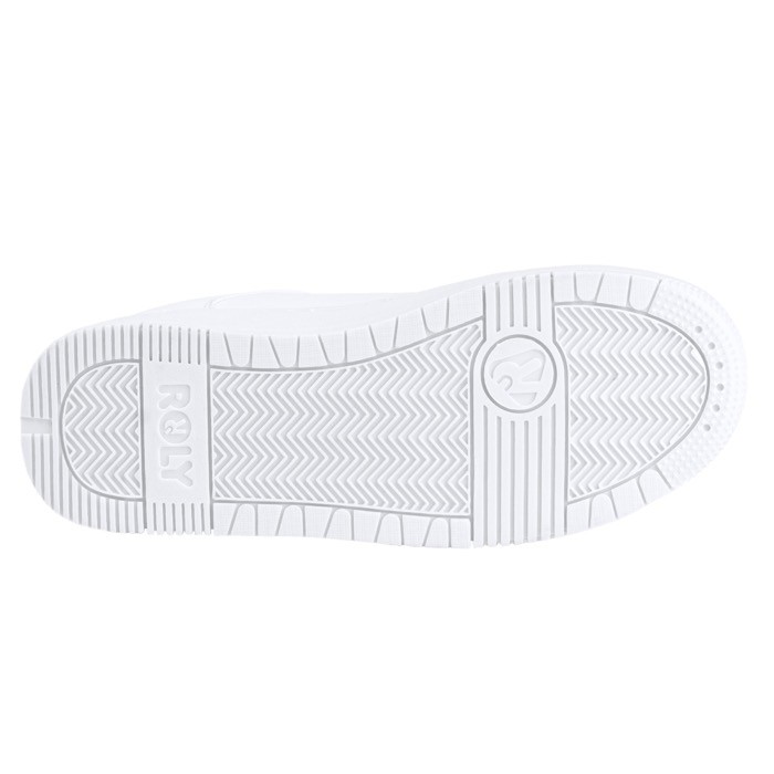 Bamba casual con suela de goma y lengüeta microperforada Roly Direct color blanco vista detalle 2