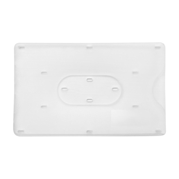 Identificador de plástico transparente para una tarjeta color blanco primera vista
