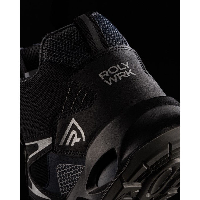 Botín de trabajo estilo deportivo con puntera de fibra de vidrio Roly color azul marino vista detalle 2 Botín de trabajo estilo deportivo con puntera de fibra de vidrio Roly color azul marino vista detalle 2