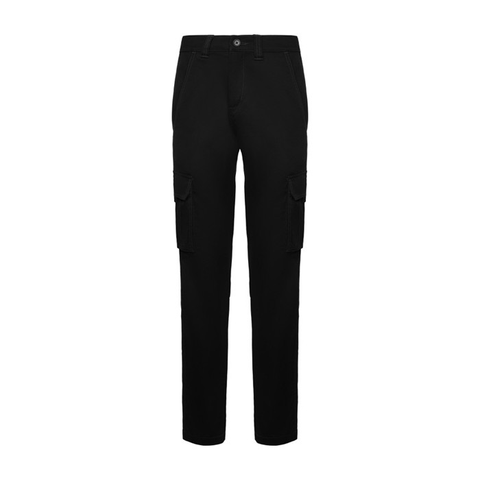 Pantalón laboral largo para mujer con elastano 250 g/m2 Roly Daily Stretch color negro segunda vista