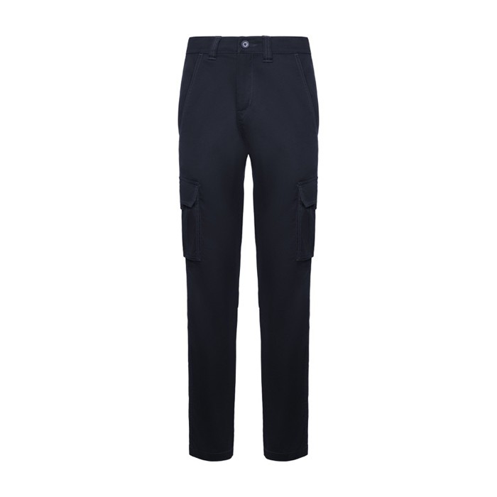 Pantalón laboral largo para mujer con elastano 250 g/m2 Roly Daily Stretch color azul marino segunda vista