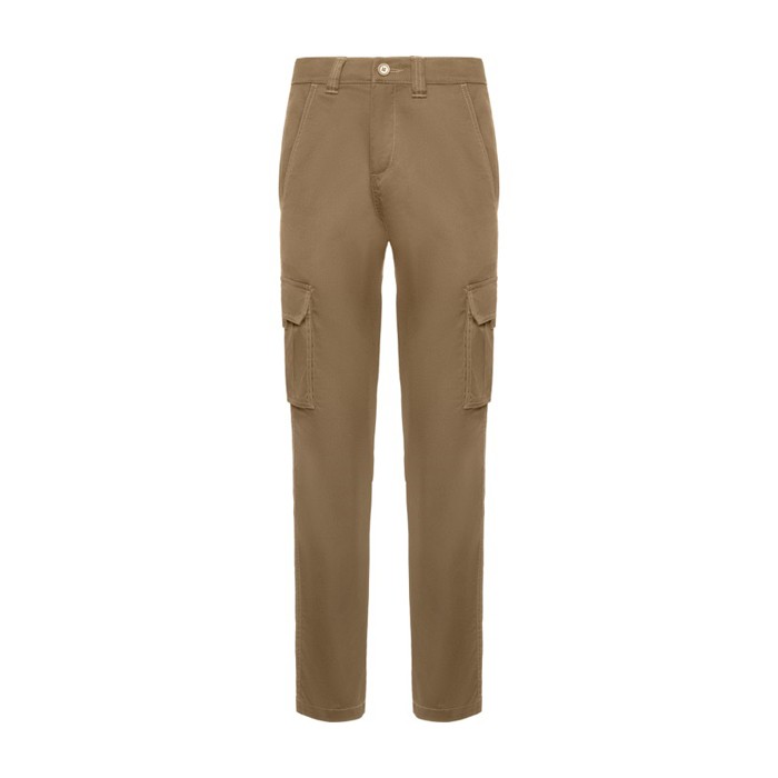 Pantalón laboral largo para mujer con elastano 250 g/m2 Roly Daily Stretch color camel segunda vista