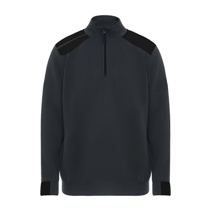 Jersey laboral de algodón y poliéster 280 g/m2 Roly Maverick color negro segunda vista