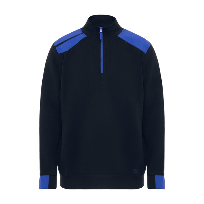 Jersey laboral de algodón y poliéster 280 g/m2 Roly Maverick color azul real segunda vista