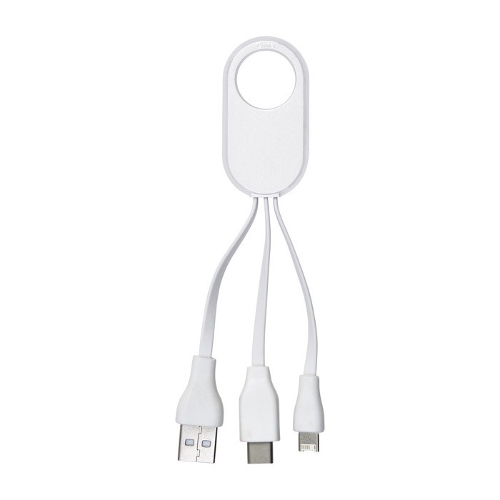 Set de cables de carga para personalizar con cables cortos de 5.5cm color blanco primera vista Set de cables de carga para personalizar con cables cortos de 5.5cm color blanco primera vista