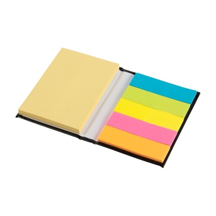 Notas adhesivas de tapa dura con papeles de varios tamaños y colores segunda vista Notas adhesivas de tapa dura con papeles de varios tamaños y colores segunda vista