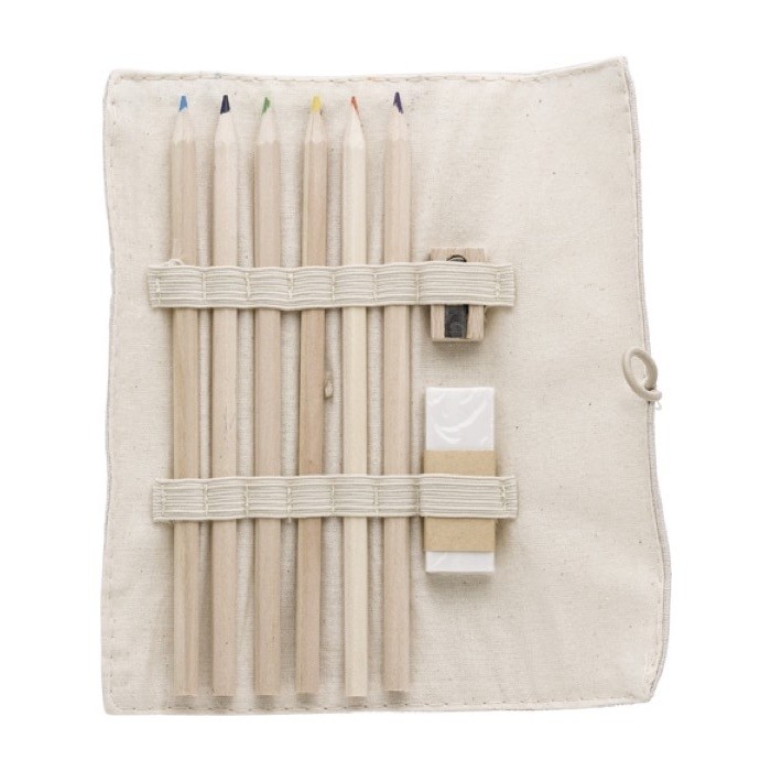 Estuche enrollable con accesorios segunda vista Estuche enrollable con accesorios segunda vista