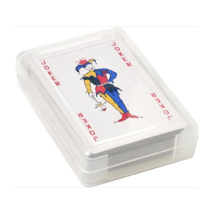 Baraja francesa clásica de 54 cartas color transparente octava vista Baraja francesa clásica de 54 cartas color transparente octava vista