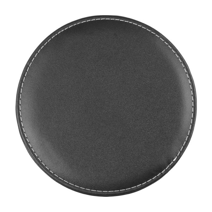 Set de vino en estuche circular con 4 accesorios de acero inoxidable color negro primera vista