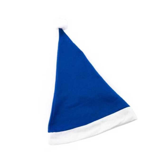 Gorro de Papá Noel de colores color azul segunda vista