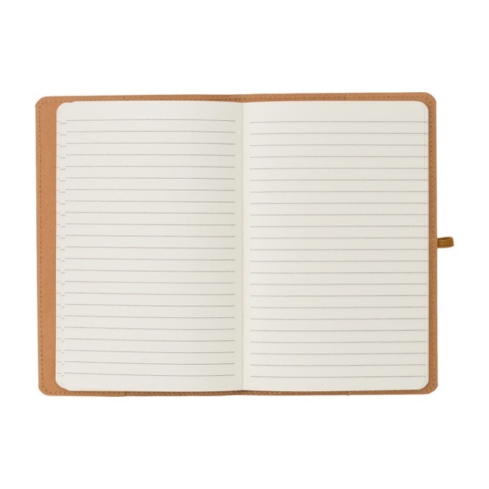 Cuaderno de papel kraft lavado A5 hojas a rayas color marrón sexta vista Cuaderno de papel kraft lavado A5 hojas a rayas color marrón sexta vista