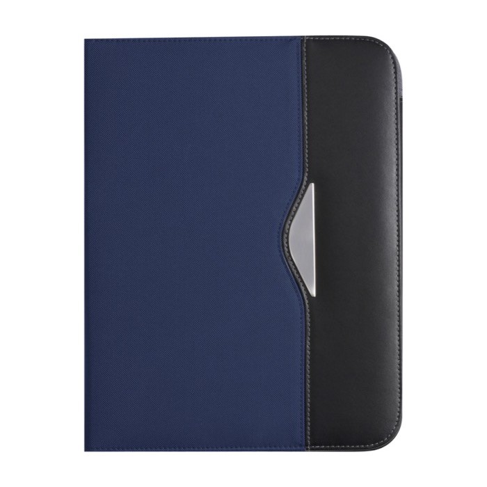 Portafolios de cuero reciclado y poliéster con varias utilidades A4 color azul primera vista