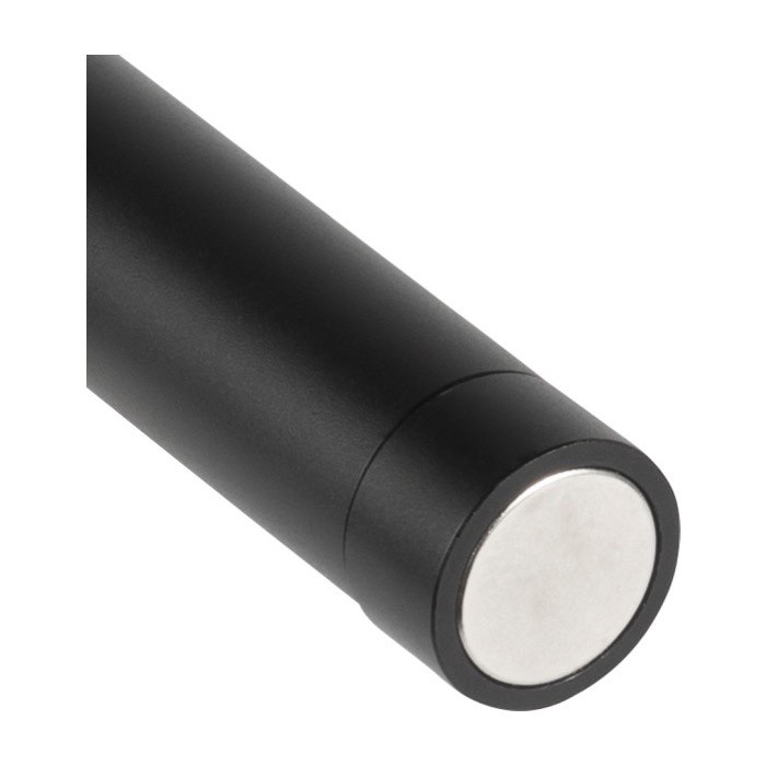 Linterna personalizable de tecnología COB con imán y clip metálico color negro segunda vista Linterna personalizable de tecnología COB con imán y clip metálico color negro segunda vista