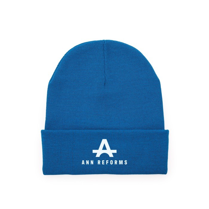 Gorro de punto acrílico con doble vuelta inferior 320 g/m2 color rojo vista detalle 1