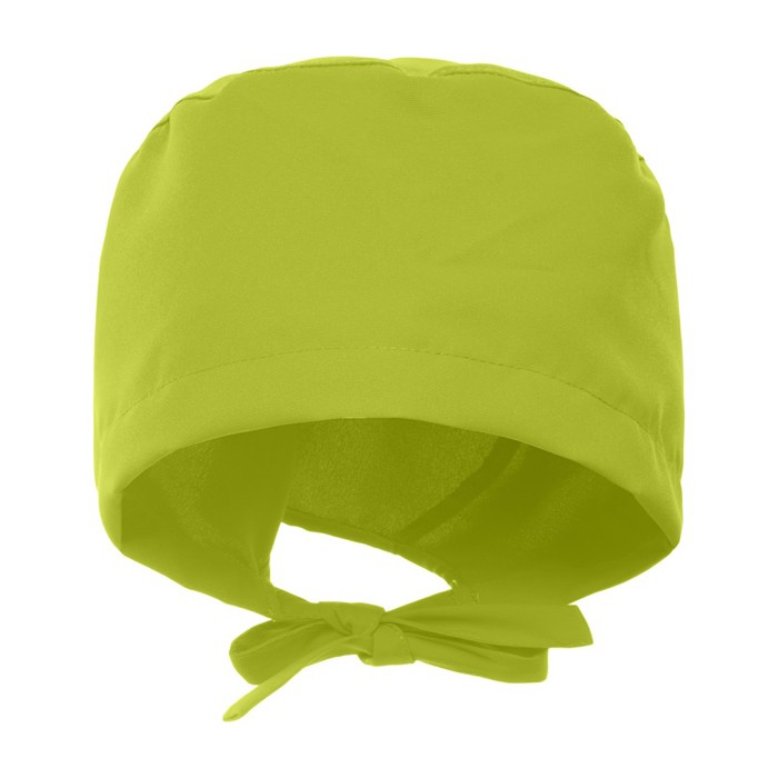 Gorro sanitario de poliéster con cintas ajustables 150 g/m2 color verde pistacho segunda vista Gorro sanitario de poliéster con cintas ajustables 150 g/m2 color verde pistacho segunda vista